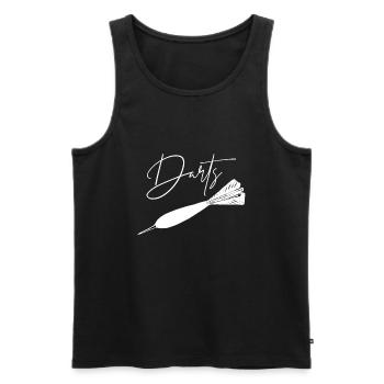 jeu de fléchettes - Débardeur bio Premium Homme - noir - Devant - Michal (187cm)