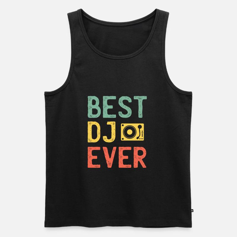Best DJ Ever - Männer Premium Bio Tank Top - Schwarz