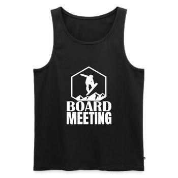 Board meeting - Men's Premium Organic Tank Top - black - Front - AI Model Male 178 light (178cm)