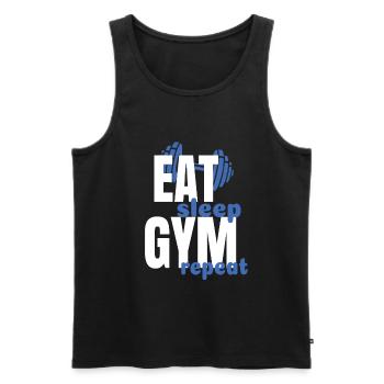 Sport Sportler Bodybuilder Fitnesstudio - Männer Premium Bio Tank Top - Schwarz - Vorne - AI Model Male 178 light (178cm)