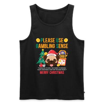 Cadeaux de Noël Noël - Débardeur bio Premium Homme - noir - Devant - Michal (187cm)