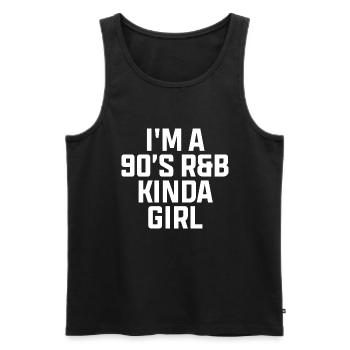 90s 90s Retro Gift - Men's Premium Organic Tank Top - black - Front - AI Model Male 178 light (178cm)
