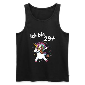 Ich bin 29 plus Einhorn - Männer Premium Bio Tank Top - Schwarz - Vorne - AI Model Male 178 light (178cm)
