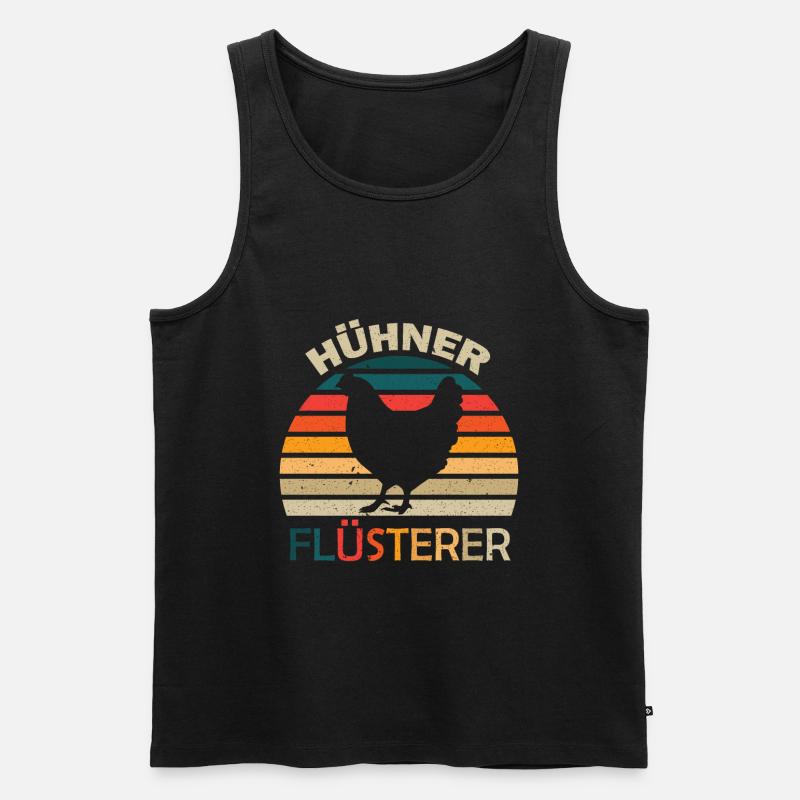 Hühner Geschenk Hühnerflüsterer - Männer Premium Bio Tank Top - Schwarz