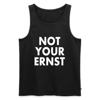 Not your ernst - Männer Premium Bio Tank Top - Schwarz - Vorne - AI Model Male 178 light (178cm)
