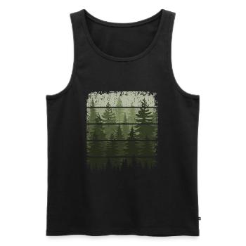 Trees Wildlife Nature Lover Forest Outdoor - Men's Premium Organic Tank Top - black - Front - Michal (187cm)