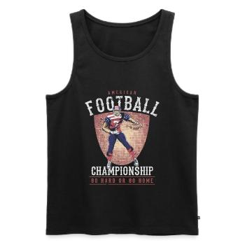 American Football - Männer Premium Bio Tank Top - Schwarz - Vorne - Michal (187cm)