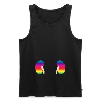 Niere Bunt Organ Mensch Geschenkidee - Männer Premium Bio Tank Top - Schwarz - Vorne - AI Model Male 178 light (178cm)