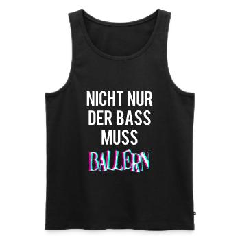 Bass Techno Ballern Drogen Druff Festival Lustig - Männer Premium Bio Tank Top - Schwarz - Vorne - AI Model Male 178 light (178cm)