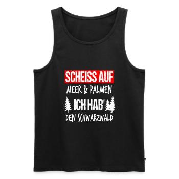 Schwarzwald Baden Badisch Lustige Sprüche Geschenk - Männer Premium Bio Tank Top - Schwarz - Vorne - Michal (187cm)