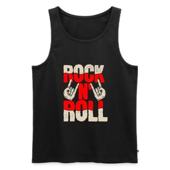 Rock n roll - Débardeur bio Premium Homme - noir - Devant - Michal (187cm)