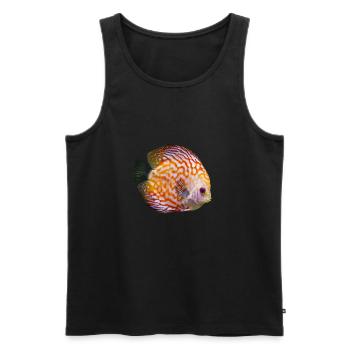 Discus discus cichlid I aquarium hobby - Débardeur bio Premium Homme - noir - Devant - Michal (187cm)
