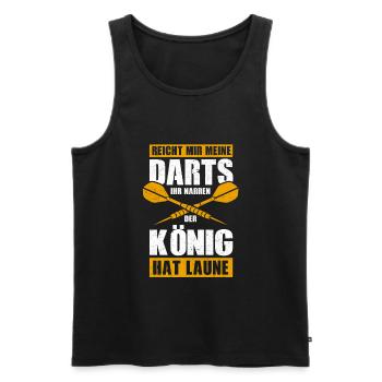 Reicht mir meine Darts ihr Narren .. Dart Darter - Männer Premium Bio Tank Top - Schwarz - Vorne - AI Model Male 178 light (178cm)