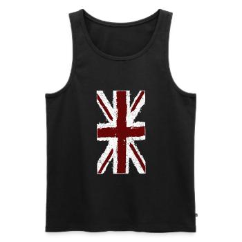 Drapeau Union Jack - drapeau Angleterre Grande-Bretagne - Débardeur bio Premium Homme - noir - Devant - AI Model Male 178 light (178cm)