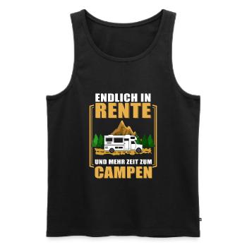Endlich in Rente u. mehr Zeit zum Campen Wohnmobil - Männer Premium Bio Tank Top - Schwarz - Vorne - Michal (187cm)