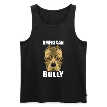 American Bully dog - Men's Premium Organic Tank Top - black - Front - AI Model Male 178 light (178cm)
