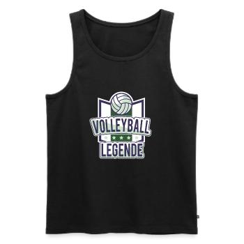 Volleyball Legende Trainer Geschenk - Männer Premium Bio Tank Top - Schwarz - Vorne - Michal (187cm)