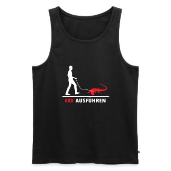 Admin Exe Ausführen - Männer Premium Bio Tank Top - Schwarz - Vorne - Michal (187cm)
