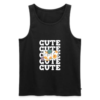 Cat ball of cute yarn cats - Men's Premium Organic Tank Top - black - Front - AI Model Male 178 light (178cm)
