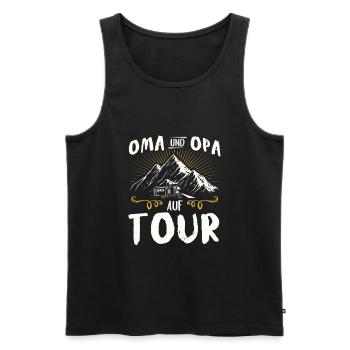 Oma und Opa auf Tour Camper Camping Wohnmobil - Männer Premium Bio Tank Top - Schwarz - Vorne - AI Model Male 178 light (178cm)