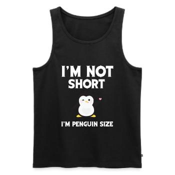 Im not short, i am penguins size - Men's Premium Organic Tank Top - black - Front - AI Model Male 178 light (178cm)