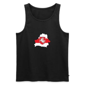 Belarus Pagonya flag, Pagonia Belarus - Men's Premium Organic Tank Top - black - Front - AI Model Male 178 light (178cm)