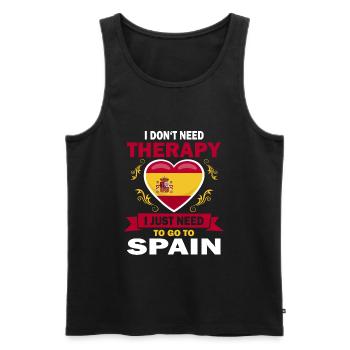 I don't need therapy just Spain saying - Men's Premium Organic Tank Top - black - Front - Michal (187cm)