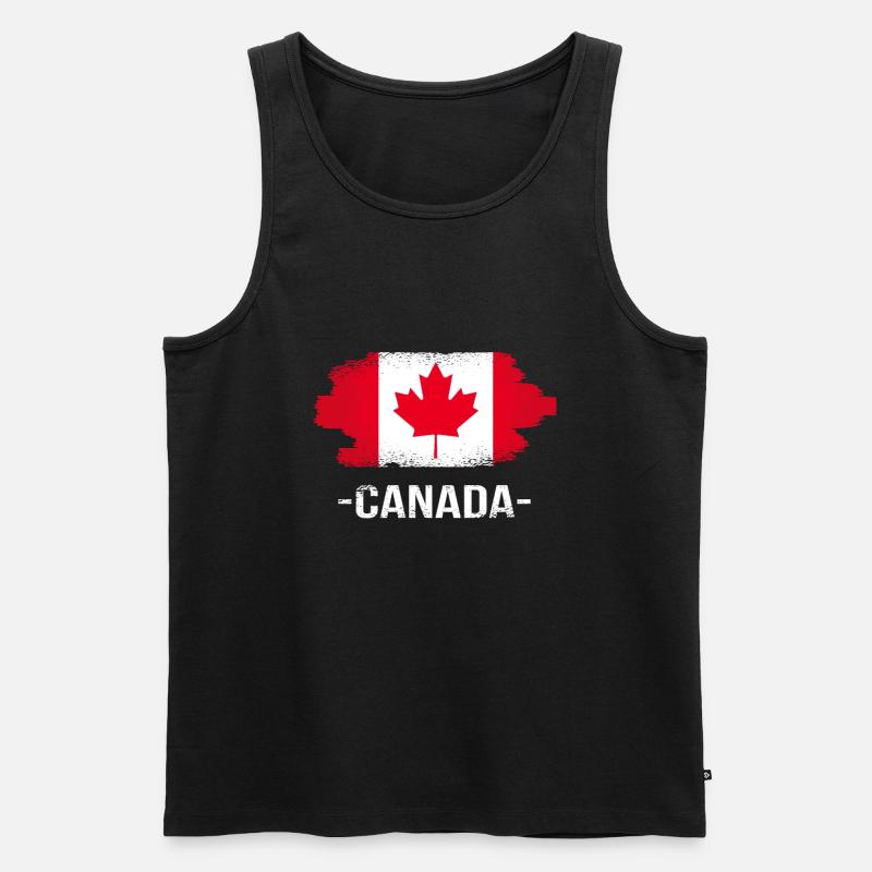 Drapeau du Canada - Débardeur bio Premium Homme - noir