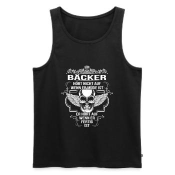 BÄCKER Müde Fertig Brot backen Kuchen Konditor - Männer Premium Bio Tank Top - Schwarz - Vorne - Michal (187cm)