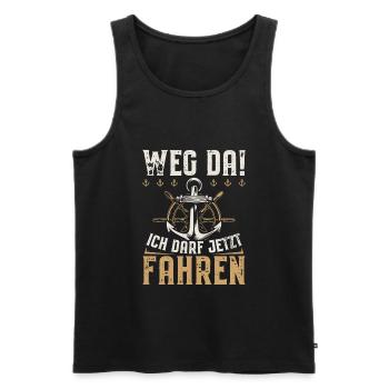Motorboot | Bootsführerschein Geschenk Bootsfahrer - Männer Premium Bio Tank Top - Schwarz - Vorne - Michal (187cm)