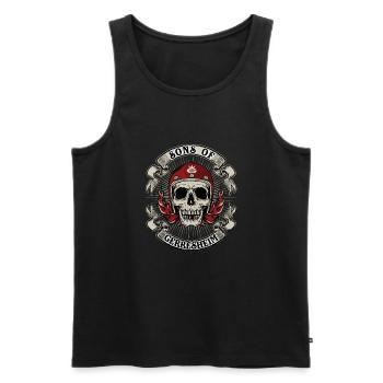 Sons of Gerresheim - Männer Premium Bio Tank Top - Schwarz - Vorne - AI Model Male 178 light (178cm)