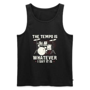 Batterie batteur cadeau batteur batteur - Débardeur bio Premium Homme - noir - Devant - Michal (187cm)