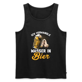 Bierbrauer Brauer Hobbybrauer Geschenk Bier brauen - Männer Premium Bio Tank Top - Schwarz - Vorne - Michal (187cm)