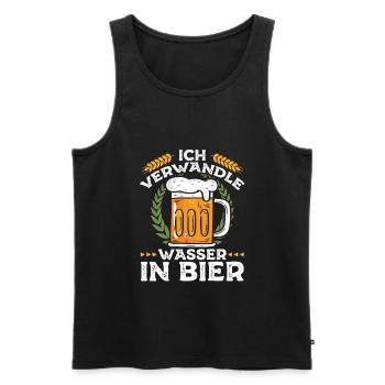 Bierbrauer Hobbybrauer Brauer Geschenk Bier brauen - Männer Premium Bio Tank Top - Schwarz - Vorne - Michal (187cm)