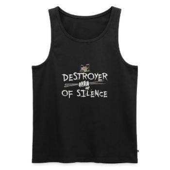 Batteur batteur batteur cadeau batteur - Débardeur bio Premium Homme - noir - Devant - Michal (187cm)