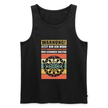 Dart Darten Geschenk Dartspieler Darts Dartscheibe - Männer Premium Bio Tank Top - Schwarz - Vorne - Michal (187cm)