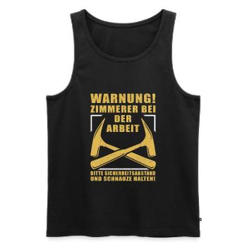 Zimmerer Zimmermann Zimmerei Geschenk Handwerker - Männer Premium Bio Tank Top - Schwarz - Vorne - AI Model Male 178 light (178cm)