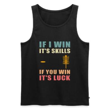 Disc Golf Discgolf | Discgolfspieler Geschenk - Männer Premium Bio Tank Top - Schwarz - Vorne - Michal (187cm)