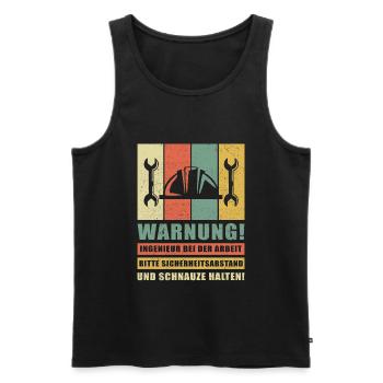 Ingenieur Spruch Ingenieure Bauingenieur Geschenk - Männer Premium Bio Tank Top - Schwarz - Vorne - Michal (187cm)