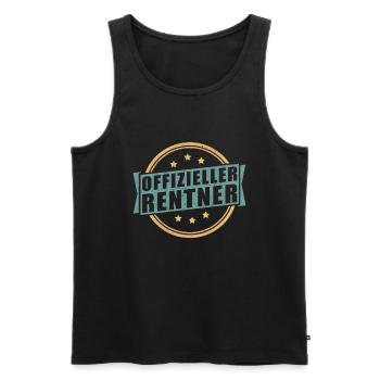 Rentner Spruch | Rente Ruhestand Pension Geschenk - Männer Premium Bio Tank Top - Schwarz - Vorne - Michal (187cm)