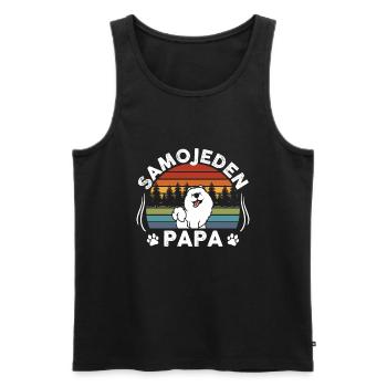 Samoyed Samoyed Papa Samoyed Dogs Gift - Men's Premium Organic Tank Top - black - Front - Michal (187cm)