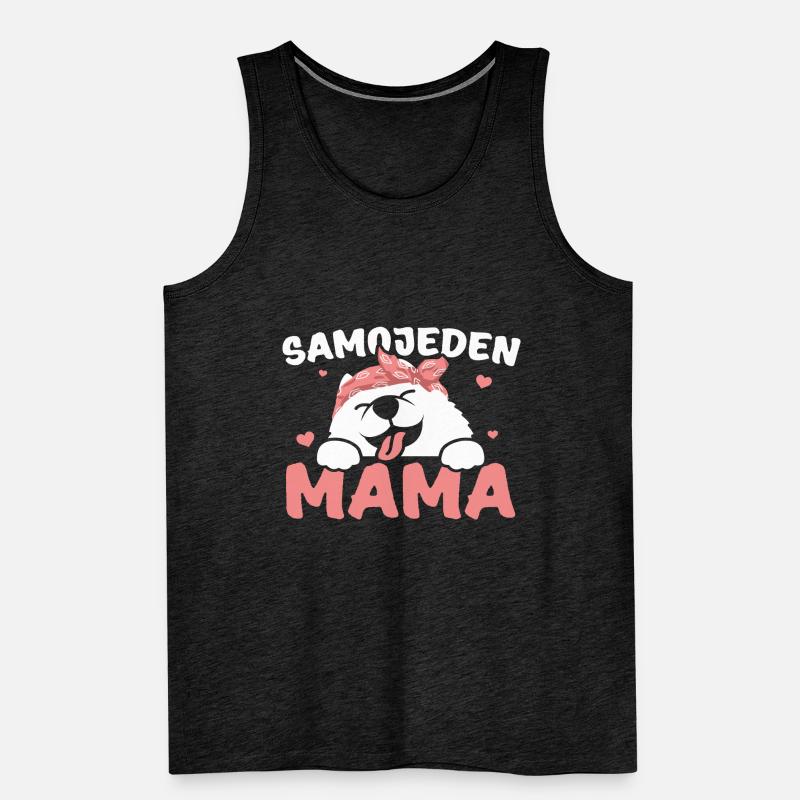 Samojeden Mama Samojede Samojedenhund Geschenk Männer Premium Bio Tank Top