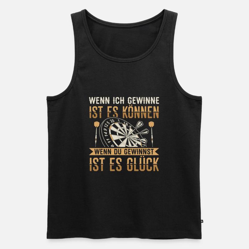 Dart Darts | Darten Darter Dartscheibe Geschenk - Männer Premium Bio Tank Top - Schwarz