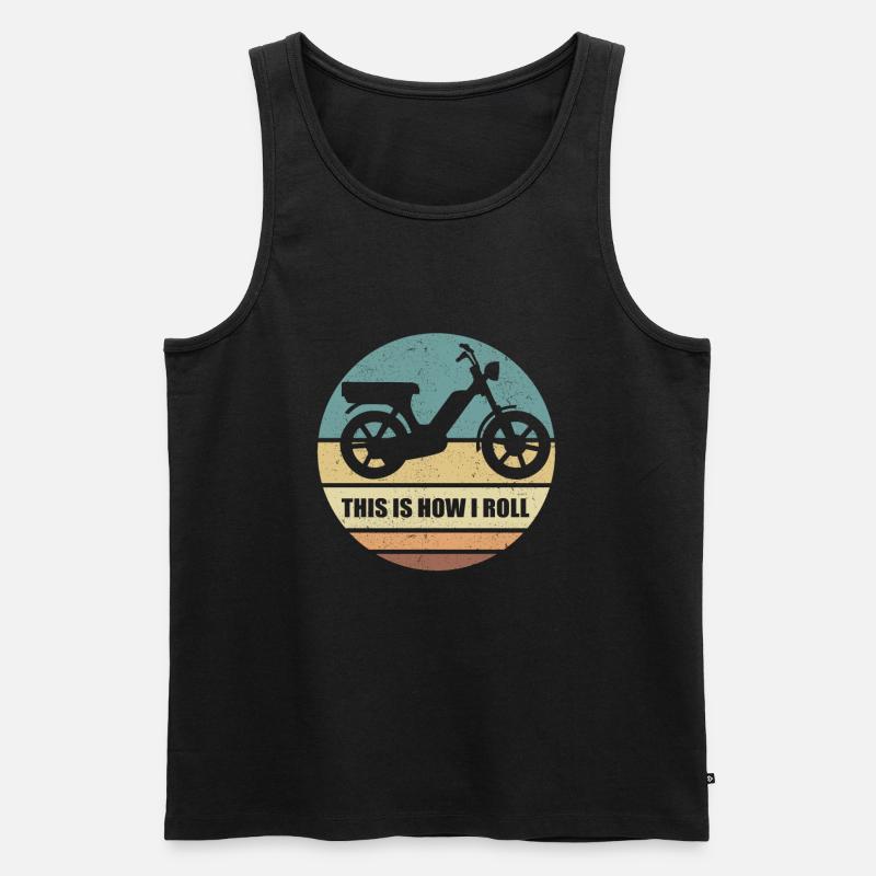 Mobylette Mobylette Mobylette Mobylette Mobylette Mobylette Cyclomoteur cadeau - Débardeur bio Premium Homme - noir