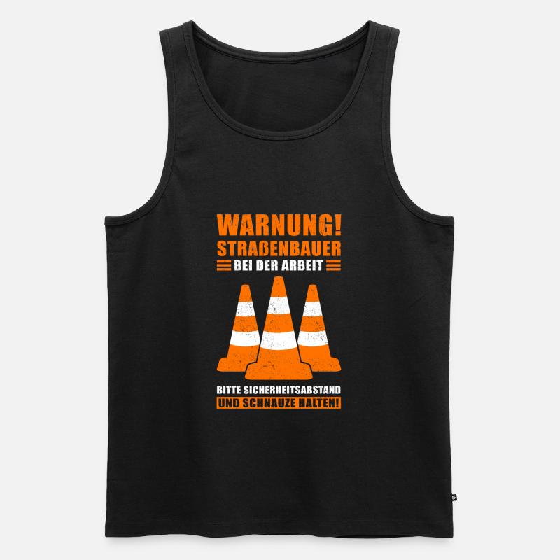 Straßenbauer Straßenbau Straßenmeisterei Geschenk - Männer Premium Bio Tank Top - Schwarz
