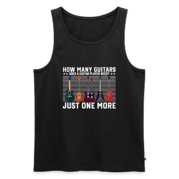 How many guitars Only another guitarist rock - Men's Premium Organic Tank Top - black - Front - Michal (187cm)