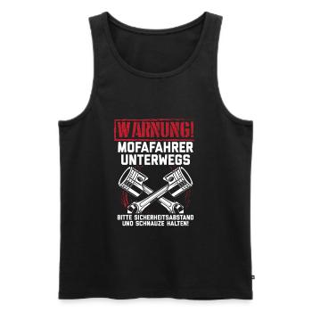Mofa Moped Mofafahrer Mopedfahrer Mofas Geschenk - Männer Premium Bio Tank Top - Schwarz - Vorne - Michal (187cm)