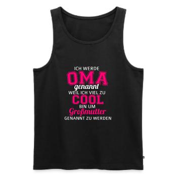 Ich werde Oma genannt - Männer Premium Bio Tank Top - Schwarz - Vorne - AI Model Male 178 light (178cm)