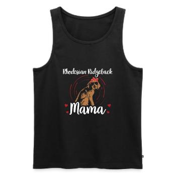Rhodesian Ridgeback Mom | Dog Owner Gift - Men's Premium Organic Tank Top - black - Front - AI Model Male 178 light (178cm)