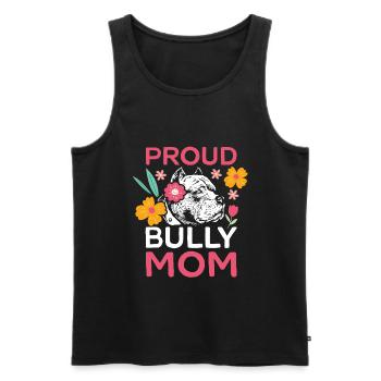 Bully Mom American Bully Dog Owner Gift - Men's Premium Organic Tank Top - black - Front - Michal (187cm)